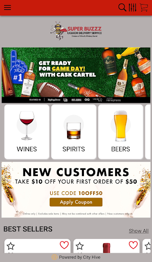 Super Buzzz Liquor Delivery Screen 2