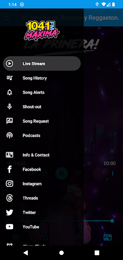 Maxima 104.1 Screen 2