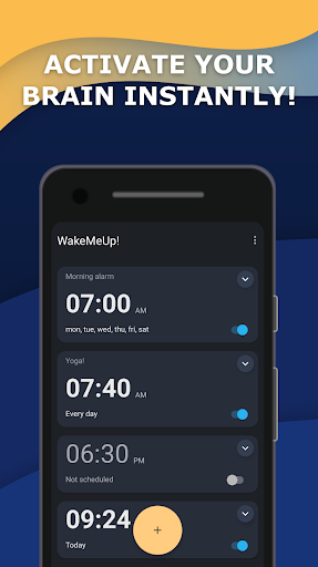 Android application WakeMeUp! Cursed alarm clock screenshort