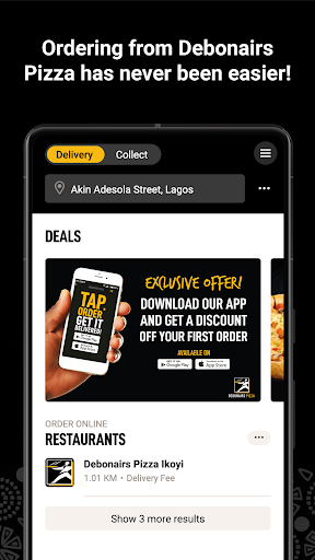 Android application Debonairs Pizza Nigeria screenshort