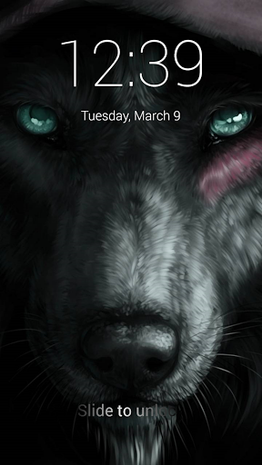 Android application Wolf Lock Screen screenshort