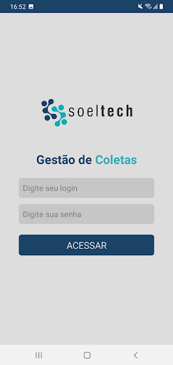 Android application Coletas screenshort