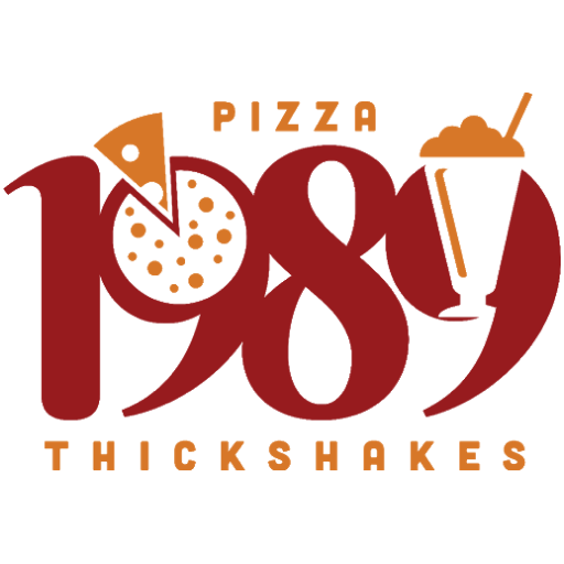 1989 PIZZA AND THICKSHAKES logo