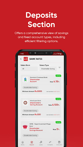 Hamro Bank Rates Screen 2