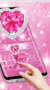 Captura 1 Pink Diamond Love Keyboard The android