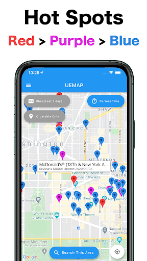 Android application UEMAP - Restaurant Map screenshort