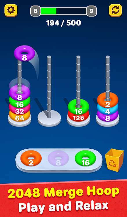 2048 Hoop Stack -Number puzzle - 1.3 - (Android)