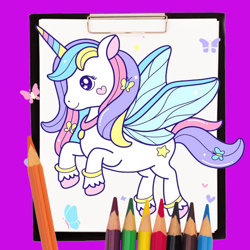 Rainbow Unicorn Coloring Book logo