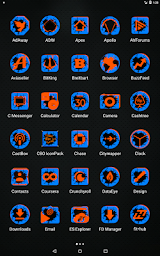 Cracked Blue and Orange Icon Pack Free