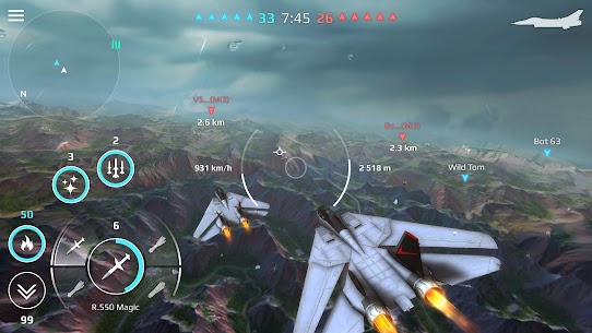 Sky Combat: war planes online simulator PVP MOD APK 4
