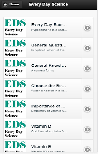 Android application Everyday Science screenshort