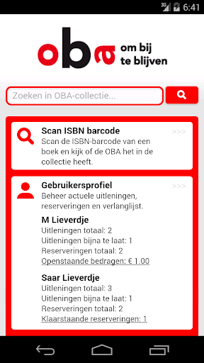 Android application OBA screenshort