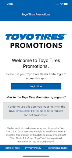 Toyo Tires Promotions Screen 3