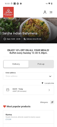 Sanjha Indian Ballymena Screenshot 1 - AppWisp.com