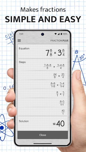 Screenshot of Fraction Calculator Plus