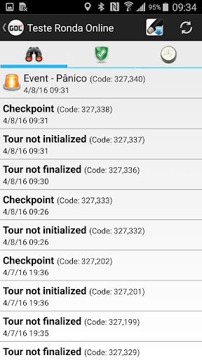 Android application GOL Supervisor screenshort