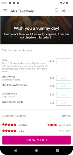 Alis Takeaway Screen 3