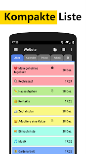WeNote - Notizen, Aufgaben, Erinnerungen, Kalender Screenshot