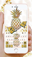 screenshot of Gold Glitter Pineapple Keyboar
