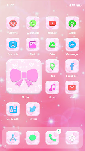 Android application Wow Cute Cat 3D Icon Pack screenshort