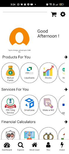 Android application Swami Invest screenshort
