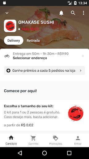 Android application OMAKASE SUSHI screenshort