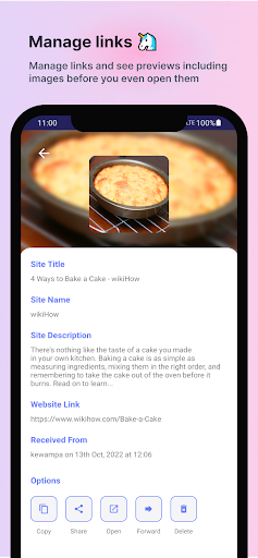 LinkShare - Manage web links Screen 3
