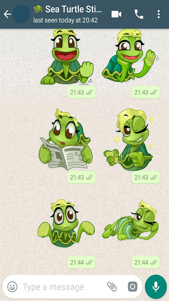 Screenshot 5 Pegatinas De Tortuga Marinas android