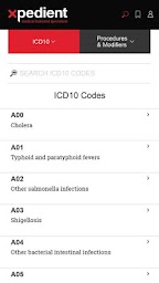 xpedient ICD10 code search