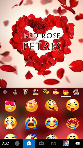 Red Rose Petals Keyboard Theme Screen 3