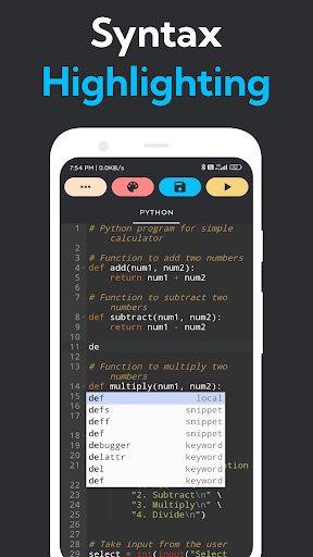 Code Editor -PHP, HTML, Python Screenshot 4 - AppWisp.com