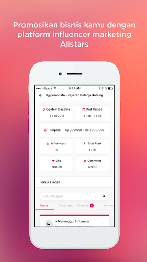 Android application Allstars screenshort