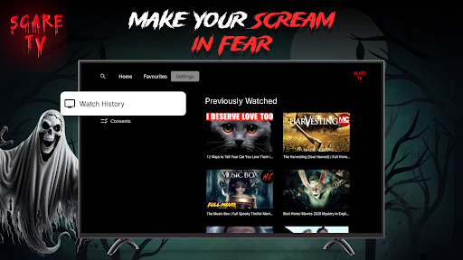 Screenshot of Scare TV