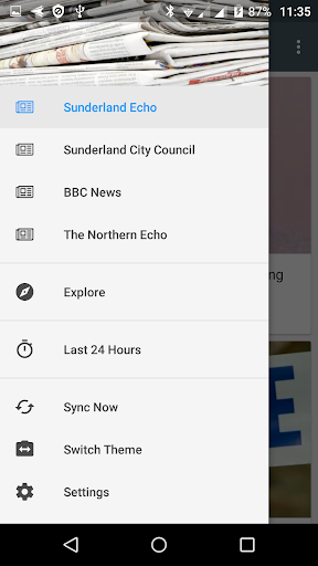 Android application Sunderland local news screenshort