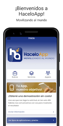 Android application Hacelo App screenshort