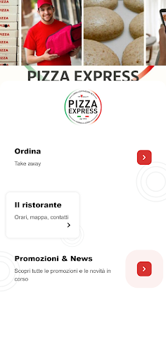Android application Pizza Express screenshort