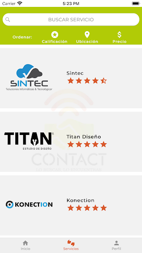 Contact APP Screen 2