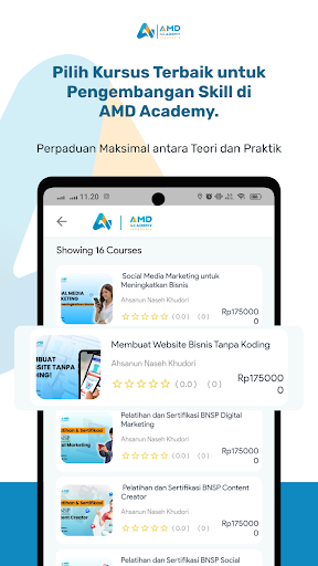 Android application AMD Academy screenshort