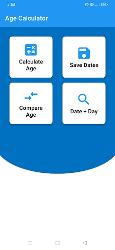 Android application Your Age Calculator screenshort