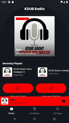 Android application KDUB Radio screenshort