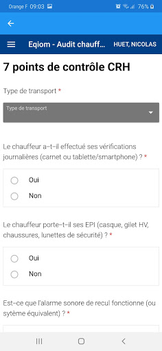 Eqiom Mobile Driver Check