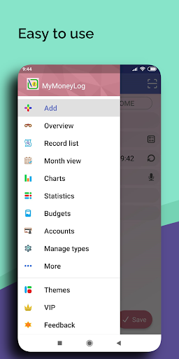 Android application MyMoneyLog - Expenses, Budgets screenshort