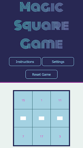Android application Magic Square screenshort