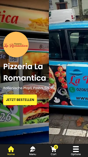 Android application Pizzeria La Romantica screenshort