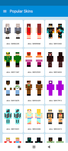 Android application Popular Skins for Minecraft screenshort