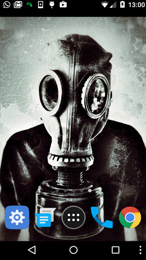 Android application gas mask wallpaper screenshort