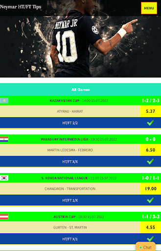 Neymar Half Time Full Time