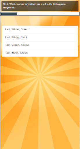 Gourmet trivia quiz Screen 3