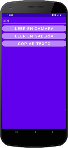 Android application Escáner qr y barras screenshort