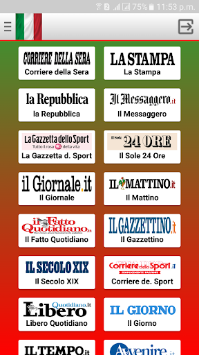 Android application Italian Newspapers screenshort